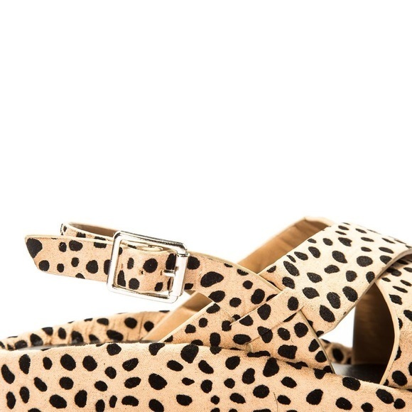 New Qupid Leopard Platform Sandals - Picture 6 of 6